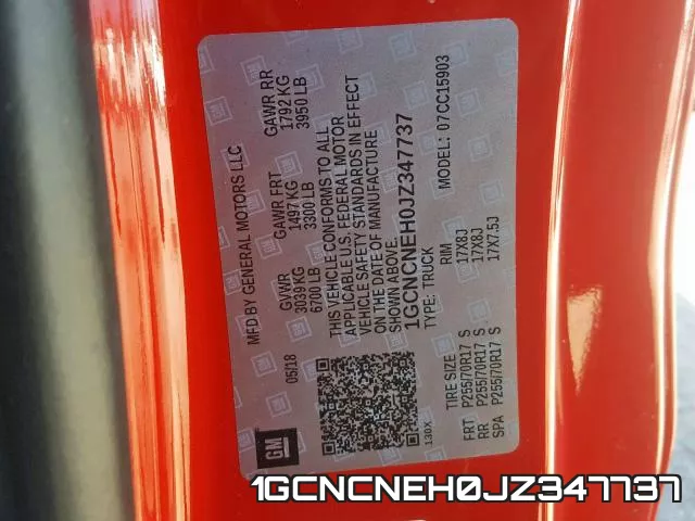 1GCNCNEH0JZ347737 фото 2