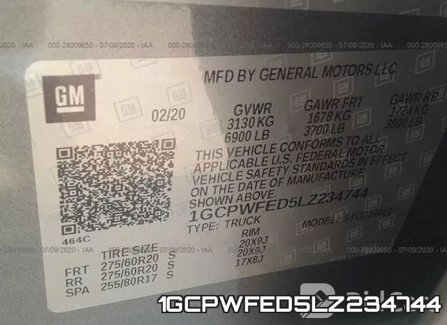 1GCPWFED5LZ234744 фото 10