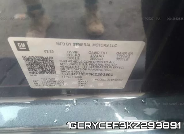 1GCRYCEF3KZ293891 фото 10