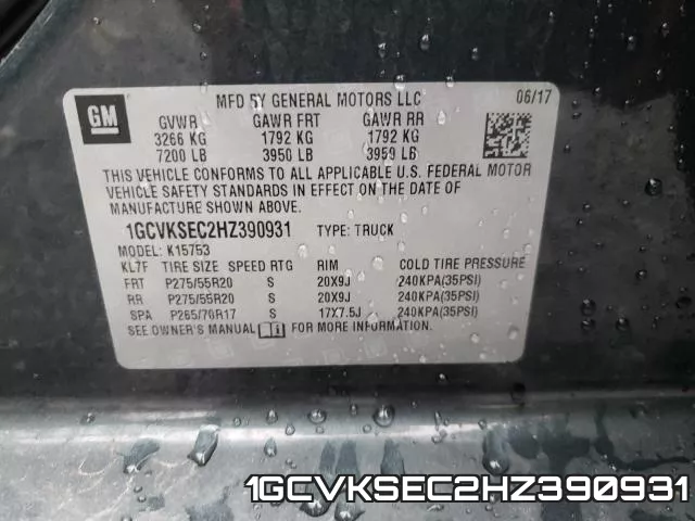 1GCVKSEC2HZ390931 фото 2