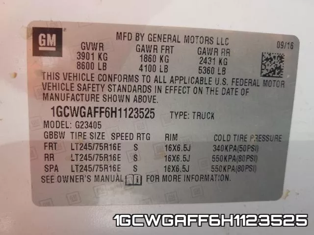 1GCWGAFF6H1123525 фото 2
