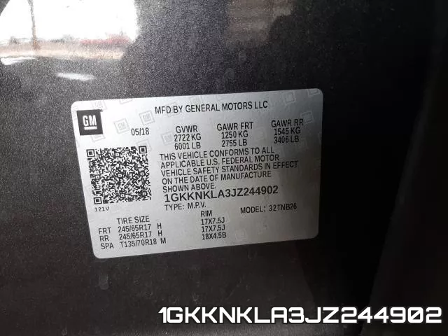 1GKKNKLA3JZ244902 фото 2
