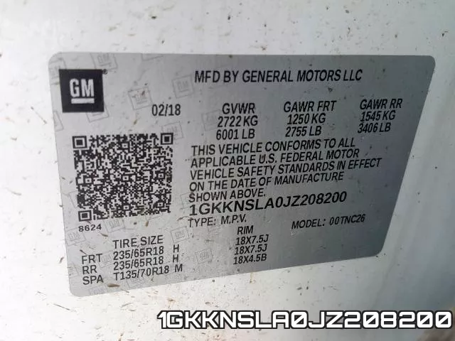 1GKKNSLA0JZ208200 фото 2