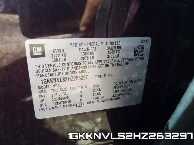 1GKKNVLS2HZ263297 фото 2