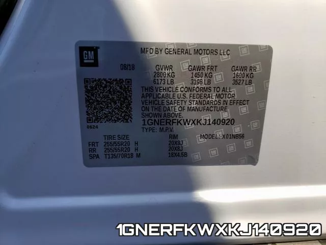 1GNERFKWXKJ140920 фото 2