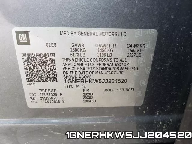 1GNERHKW5JJ204520 фото 2