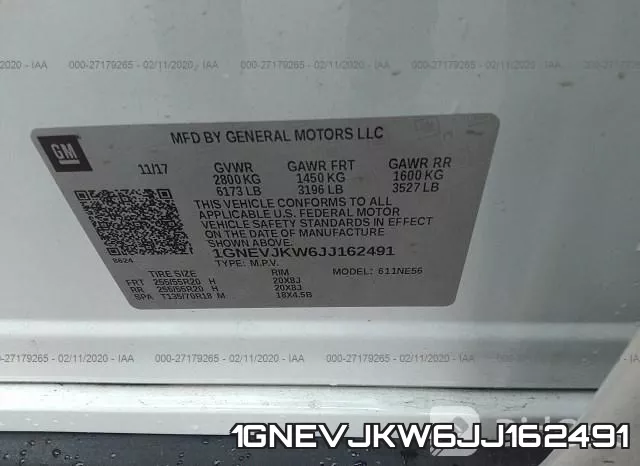1GNEVJKW6JJ162491 фото 10