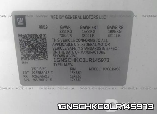 1GNSCHKC0LR145973 фото 10