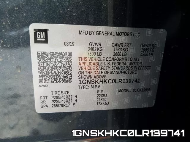 1GNSKHKC0LR139741 фото 2