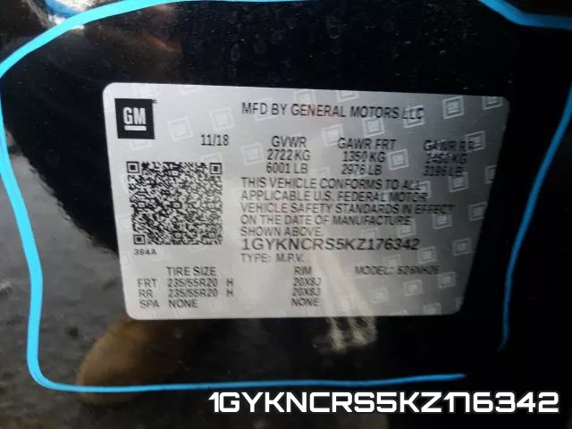 1GYKNCRS5KZ176342 фото 2