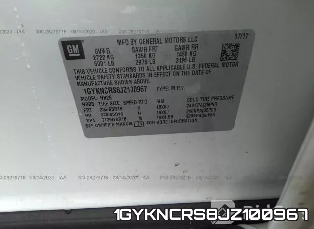 1GYKNCRS8JZ100967 фото 10