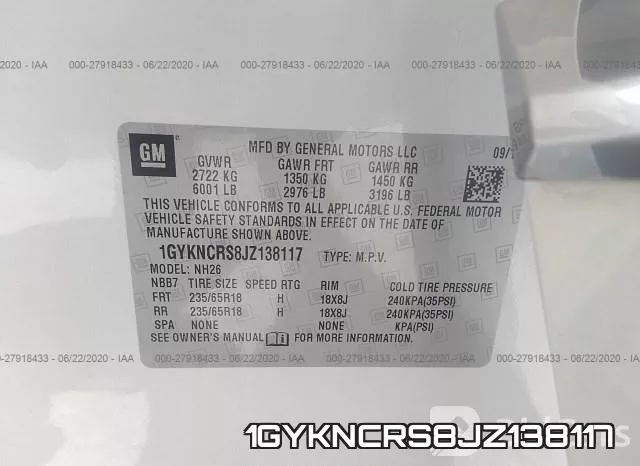1GYKNCRS8JZ138117 фото 10
