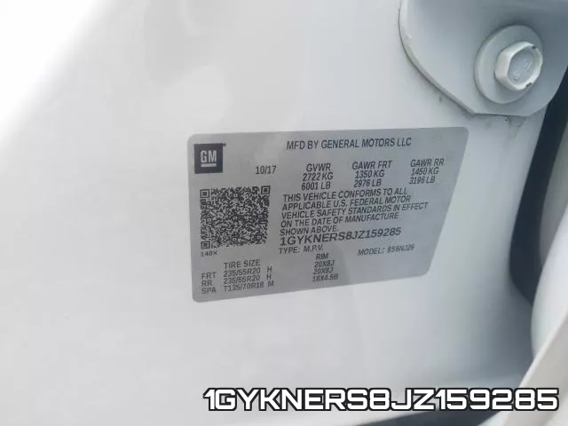 1GYKNERS8JZ159285 фото 2
