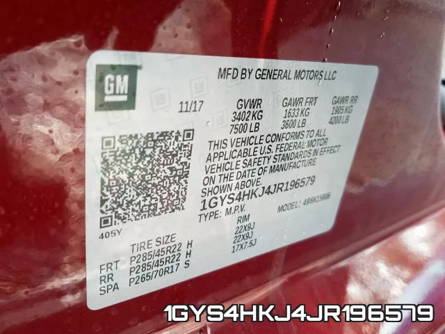 1GYS4HKJ4JR196579 фото 2