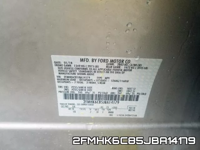 2FMHK6C85JBA14179 фото 2