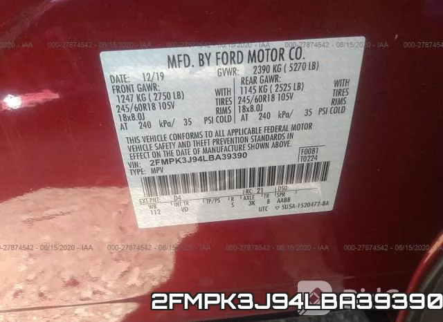 2FMPK3J94LBA39390 фото 10