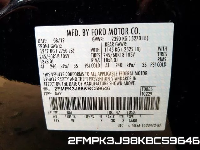 2FMPK3J98KBC59646 фото 2