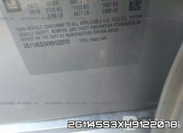 2G1145S3XH9122078 фото 9