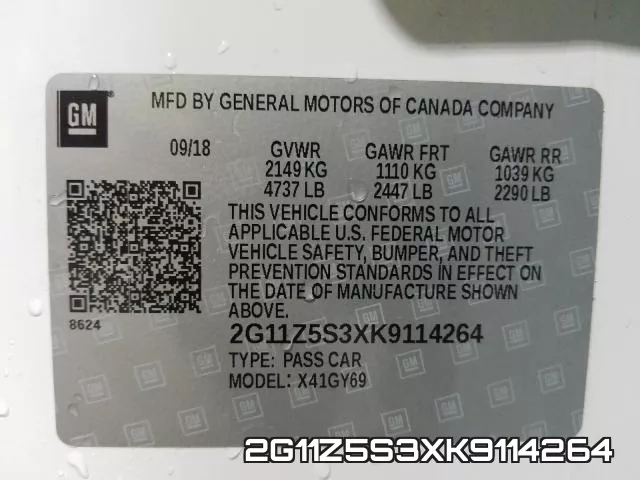 2G11Z5S3XK9114264 фото 2