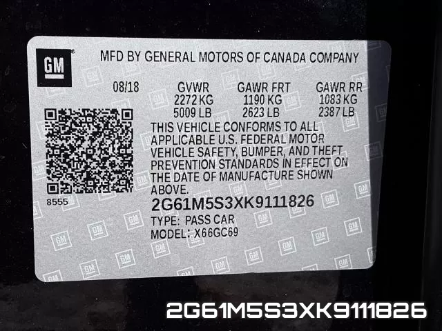 2G61M5S3XK9111826 фото 2
