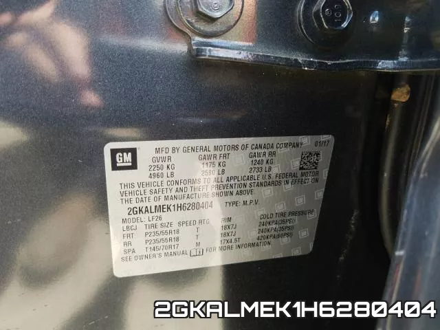 2GKALMEK1H6280404 фото 2