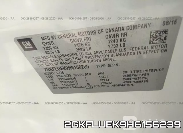 2GKFLUEK9H6156239 фото 10