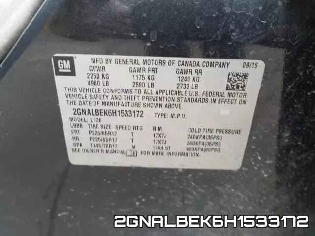2GNALBEK6H1533172 фото 2