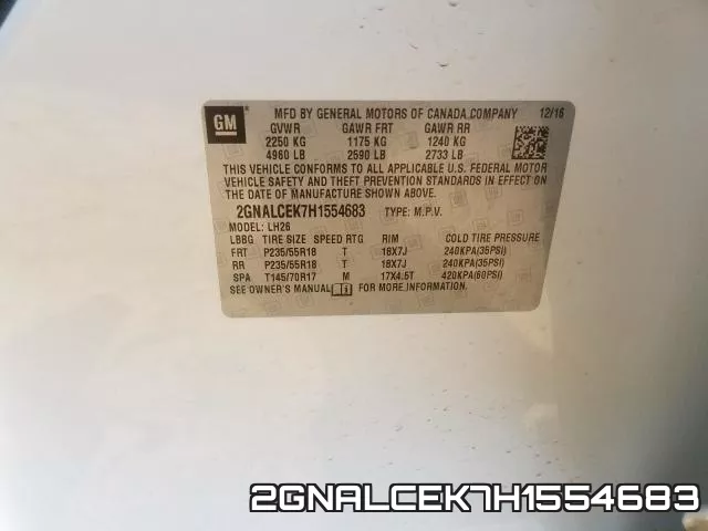 2GNALCEK7H1554683 фото 2
