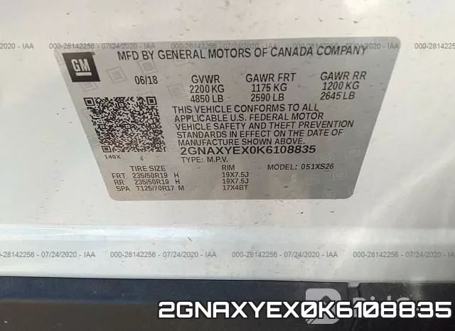 2GNAXYEX0K6108835 фото 10