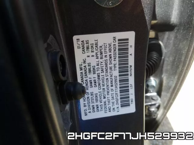 2HGFC2F77JH529932 фото 2
