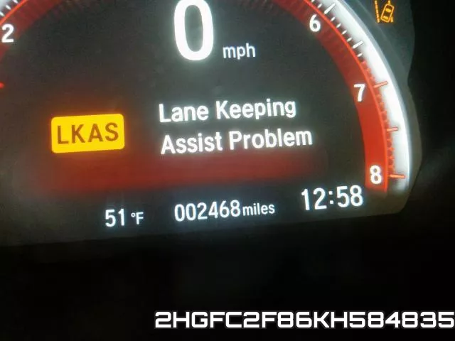 2HGFC2F86KH584835 фото 9