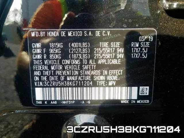 3CZRU5H38KG711204 фото 2