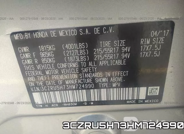 3CZRU5H73HM724990 фото 10