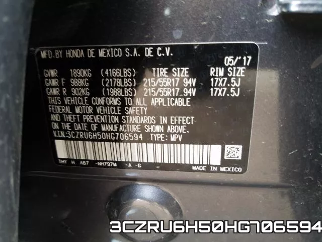 3CZRU6H50HG706594 фото 2