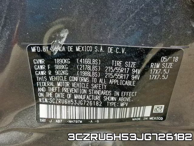 3CZRU6H53JG726182 фото 2