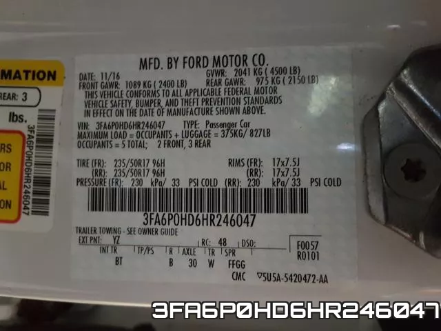 3FA6P0HD6HR246047 фото 2