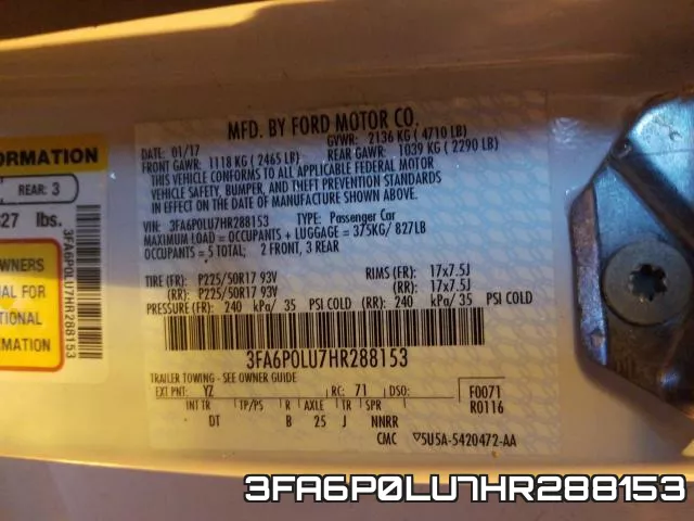 3FA6P0LU7HR288153 фото 2