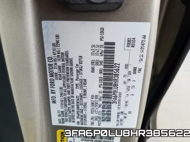 3FA6P0LU8HR385622 фото 2