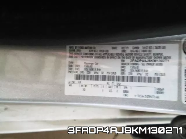 3FADP4AJ8KM130271 фото 2
