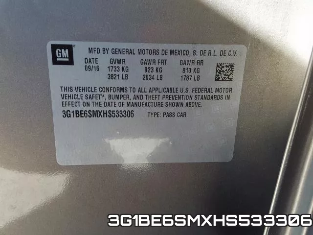 3G1BE6SMXHS533306 фото 2