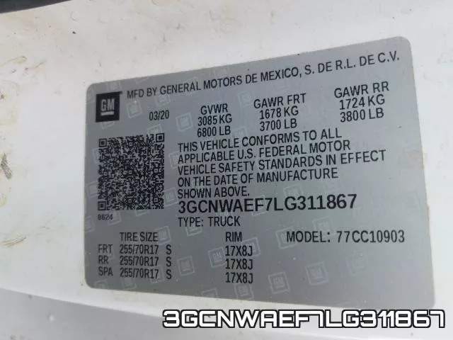 3GCNWAEF7LG311867 фото 2