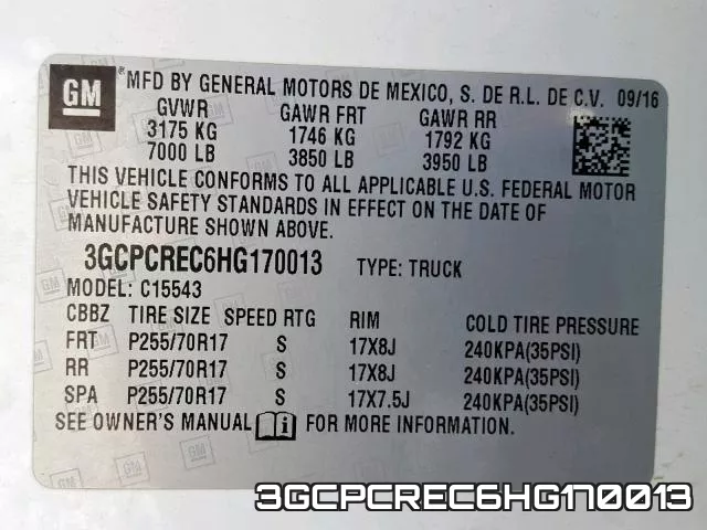 3GCPCREC6HG170013 фото 2