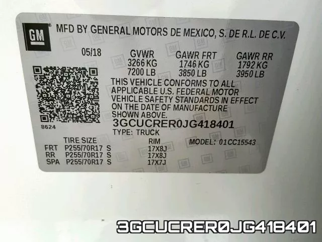 3GCUCRER0JG418401 фото 2