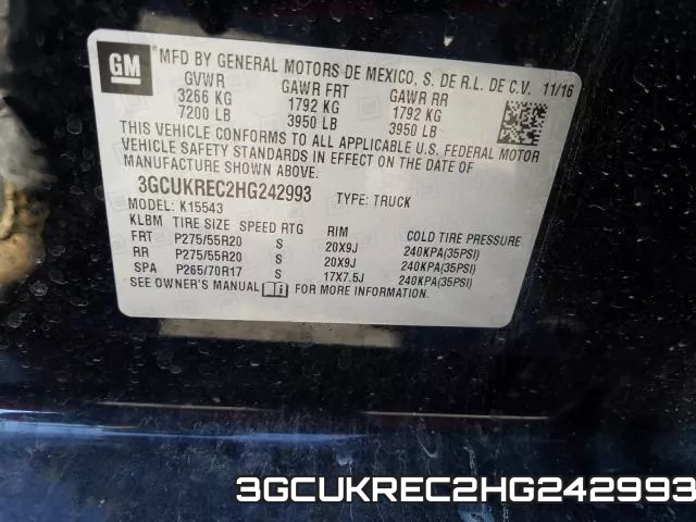 3GCUKREC2HG242993 фото 2