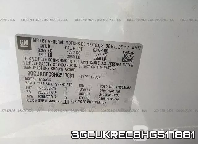 3GCUKREC8HG517881 фото 10