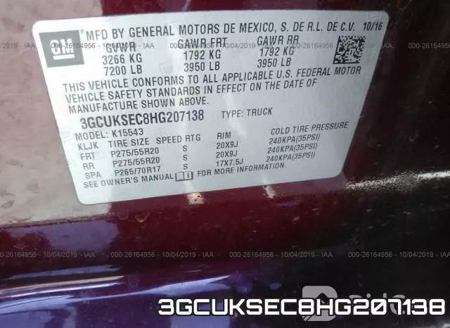 3GCUKSEC8HG207138 фото 10