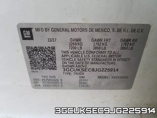 3GCUKSEC9JG225914 фото 2