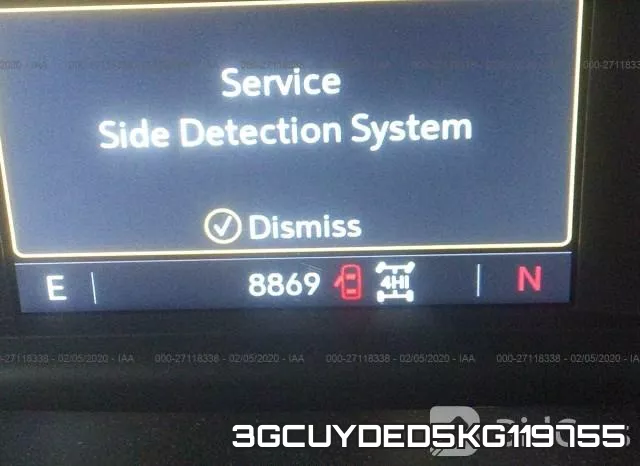 3GCUYDED5KG119755 фото 8