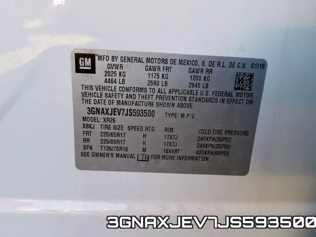 3GNAXJEV7JS593500 фото 2