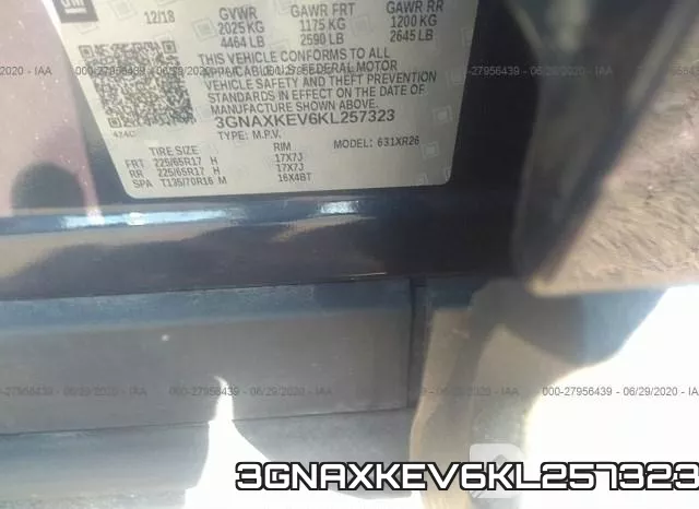 3GNAXKEV6KL257323 фото 10